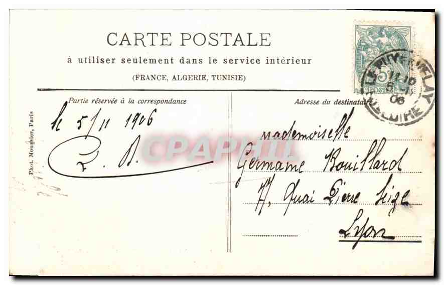 CPA Hte Loire Aiguilhe pres le Puy Baptistere Roman dit Temple de Diane  — Rückseite