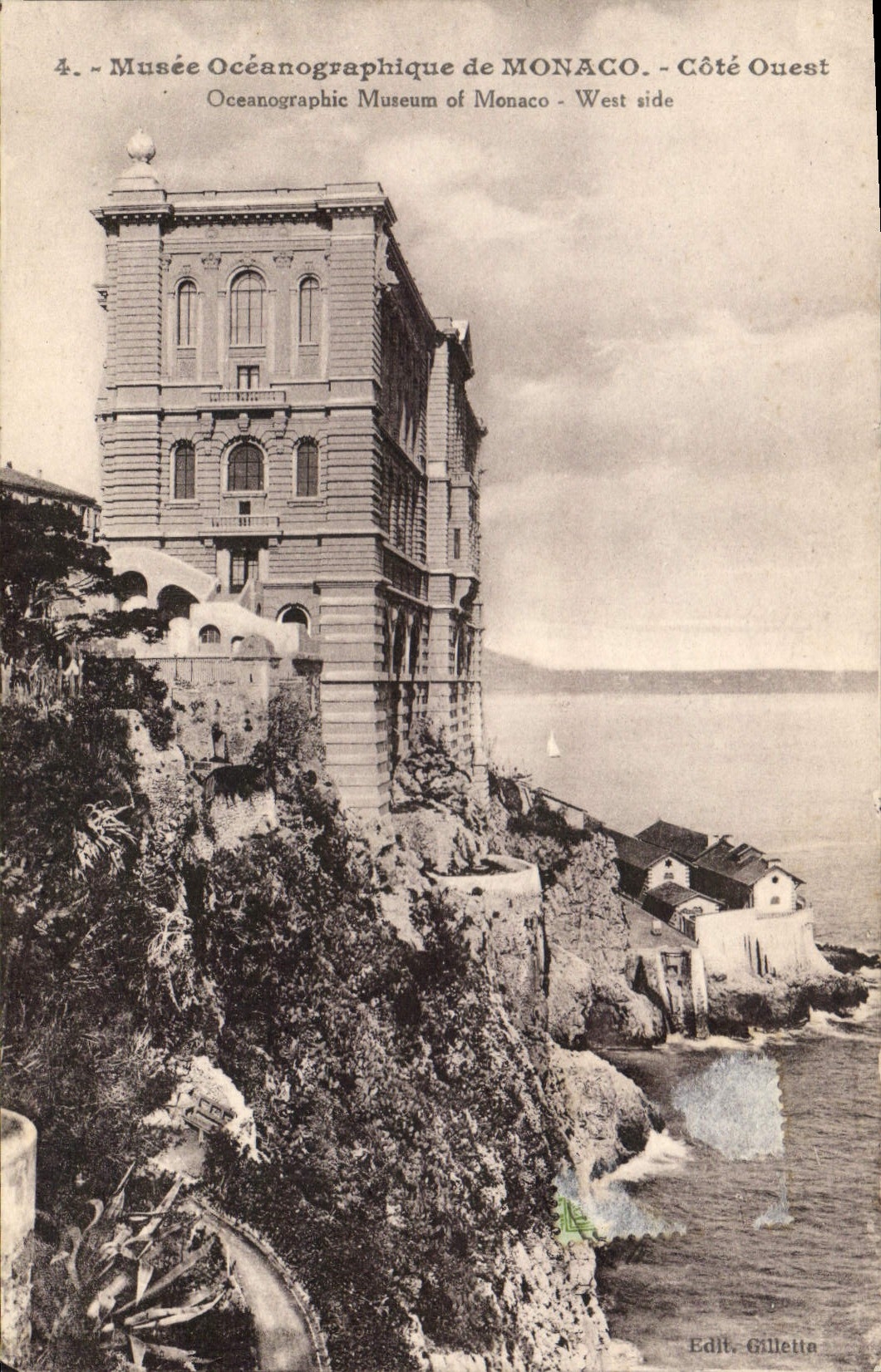 Musée Océanographique de Monaco — Côté Ouest — Edit. Gillette