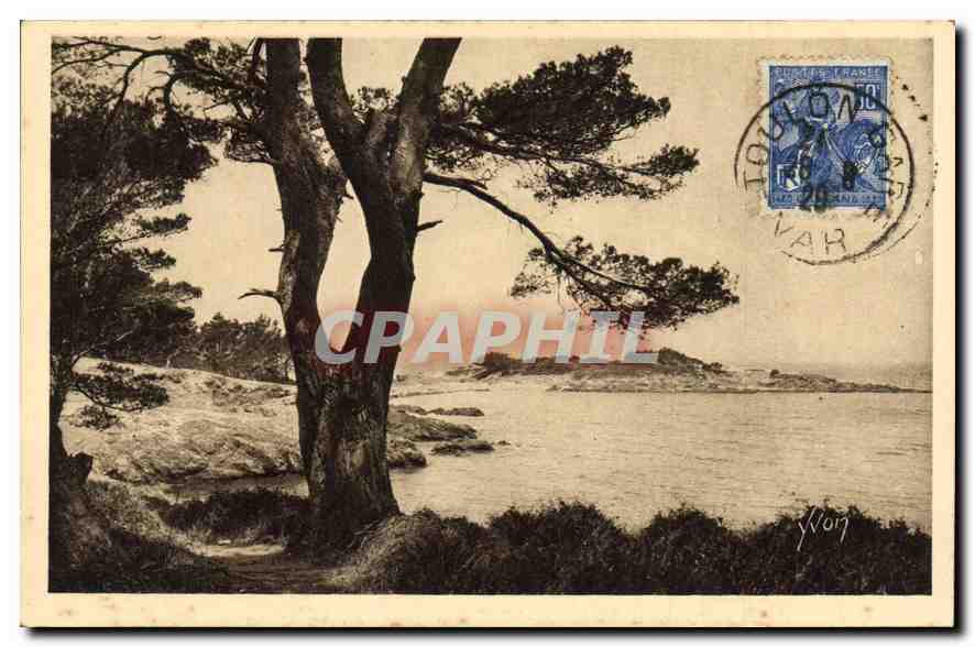 CPA Les Iles d'Hyeres Var Porquerolles Bord de Mer 