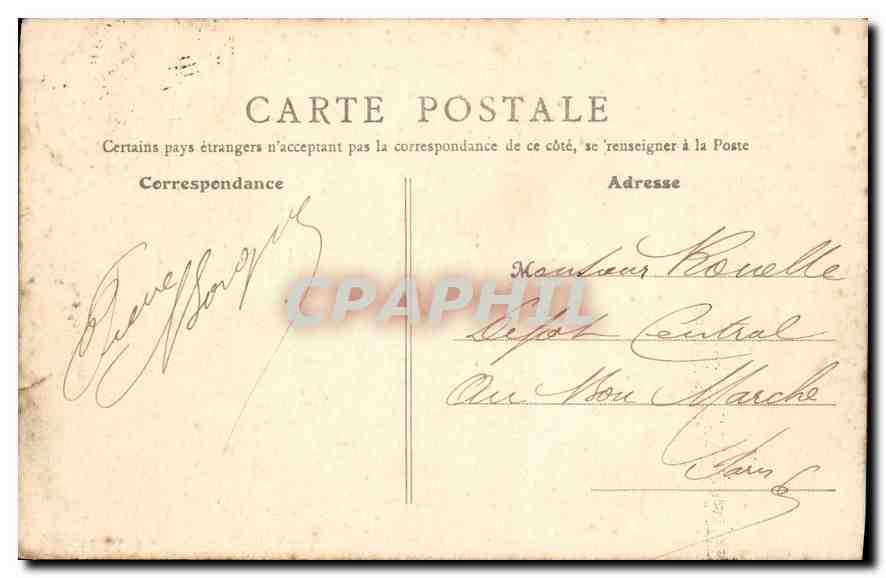 CPA Belfort Place d'Armes Le Kiosque  — Verso