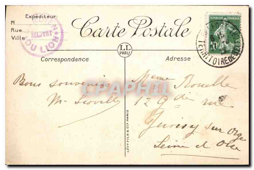 CPA Belfort Le lion — Verso