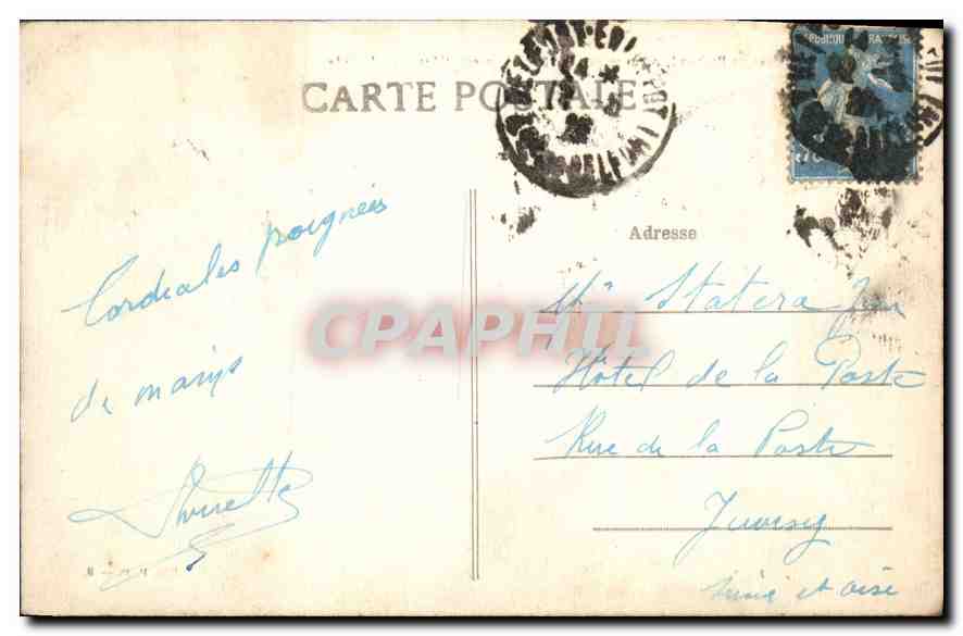 CPA Belfort Caserne Bechaud 188eme regiment d'artillerie lourde — Verso