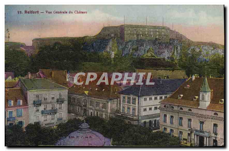 CPA Belfort Vue generale du Chateau 