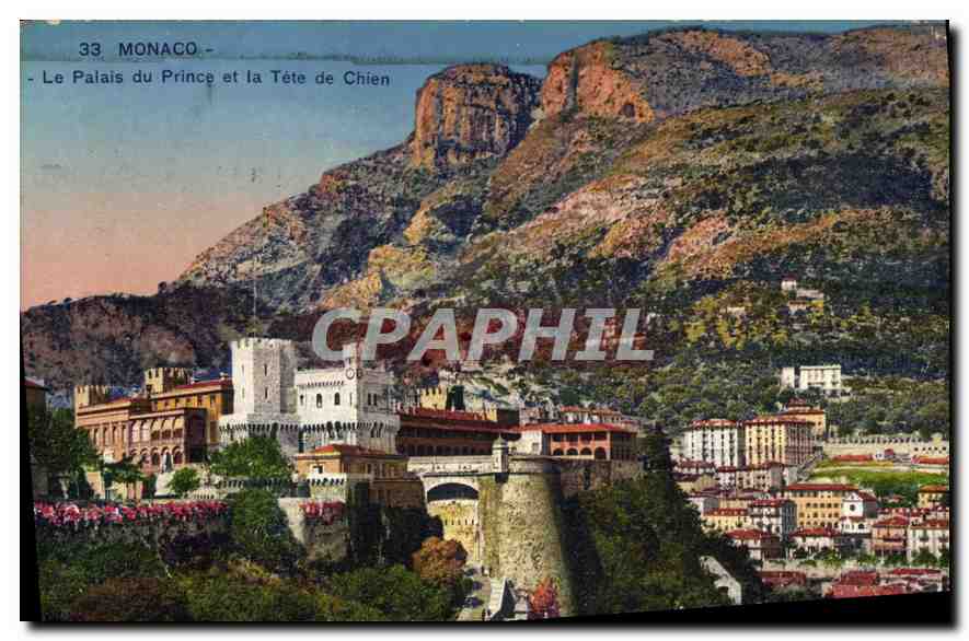CPA Monaco Le Palais du Prince et la Tete de Chien 