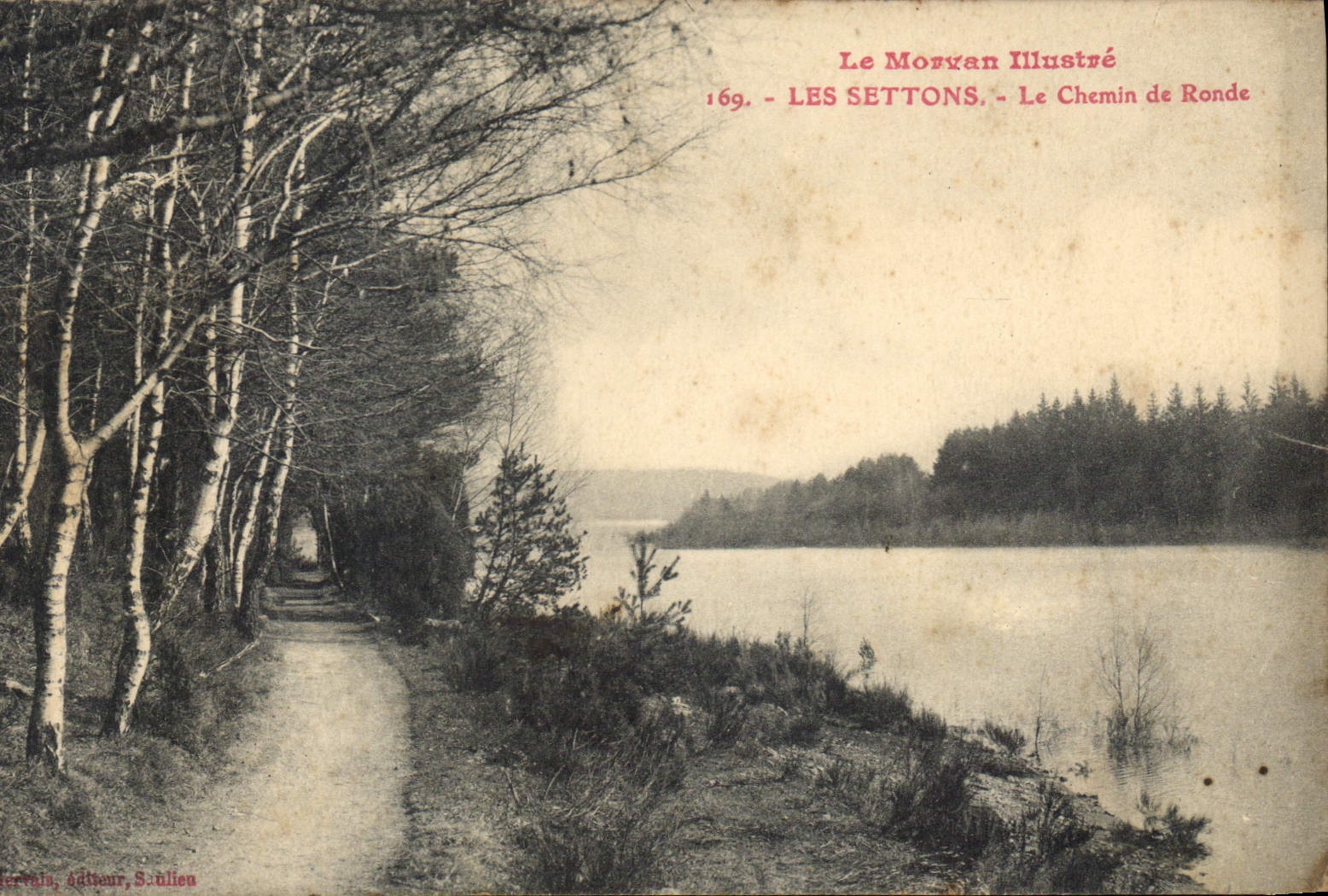 CPA Le Morvan Illustre Les Settons Le Chemin de Ronde 