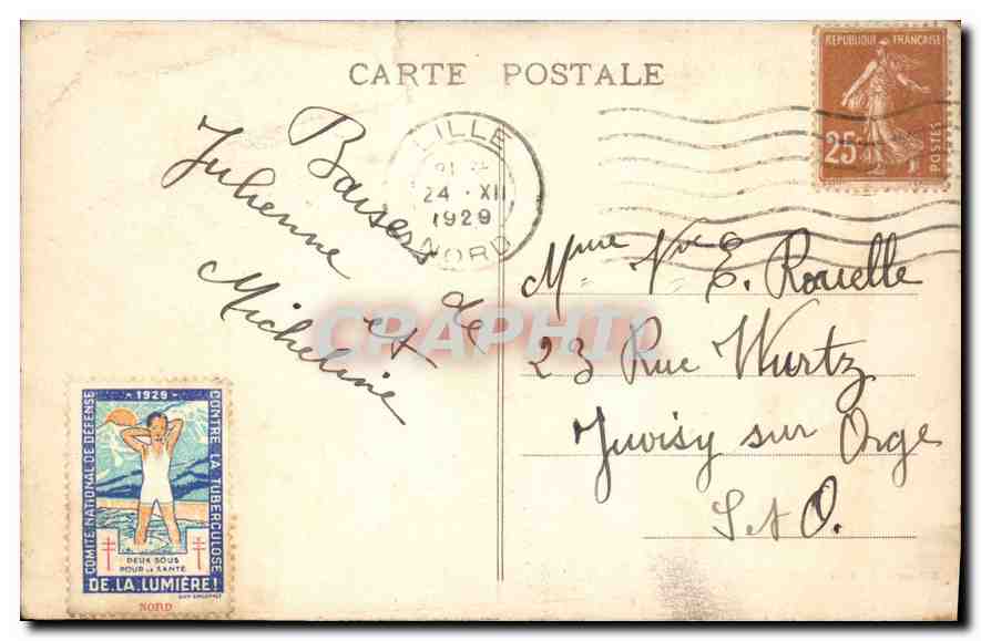 CPA Lille Institut Pasteur  — Rückseite