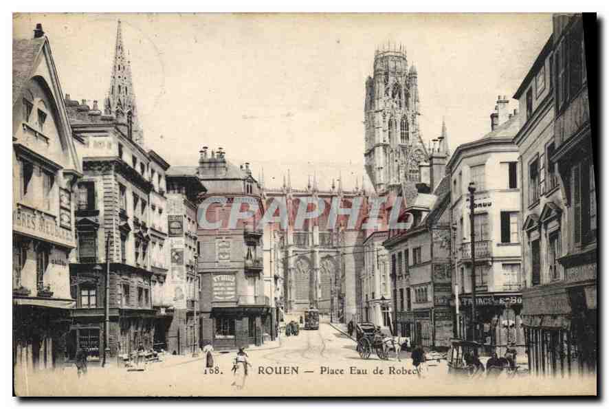 CPA Rouen Place Eau de Robec