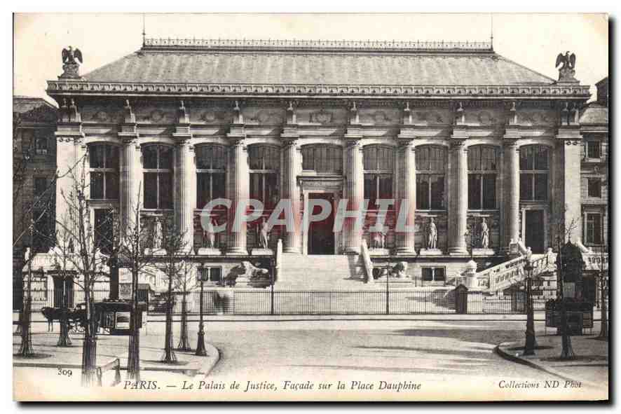 CPA Paris Le Palais de Justice Facade sur la Place Dauphine 
