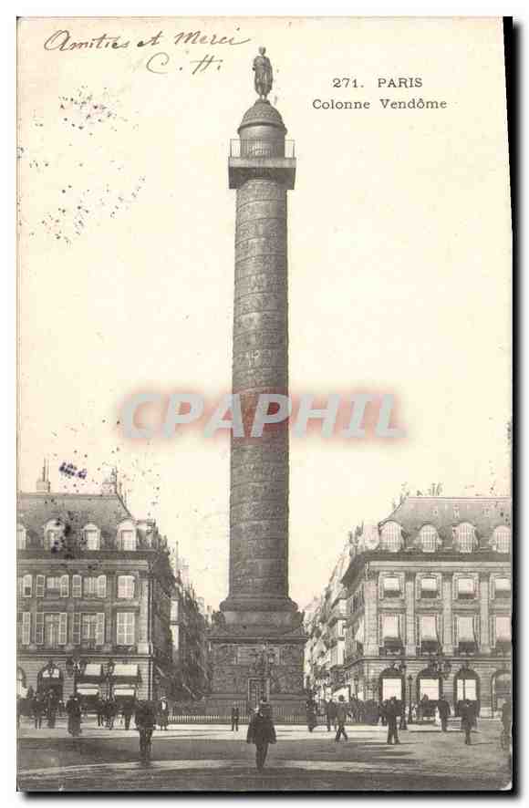 CPA Paris Colonne Vendome 