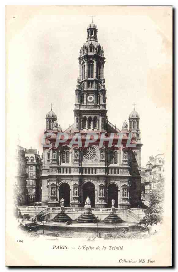 CPA Paris l'Eglise de la Trinite 