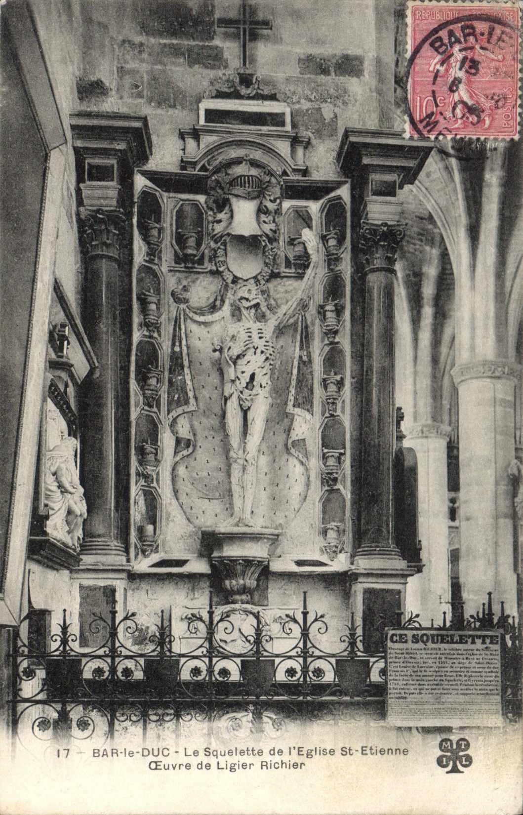 BAR-le-DUC - Le Squelette de l'Église St-Etienne — Œuvre de Ligier Richier