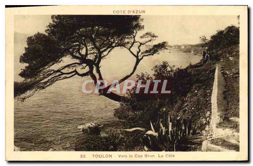 Toulon - Vers le Cap Brun - La Côte — Cote d'Azur, éditeur inconnu, n° 33