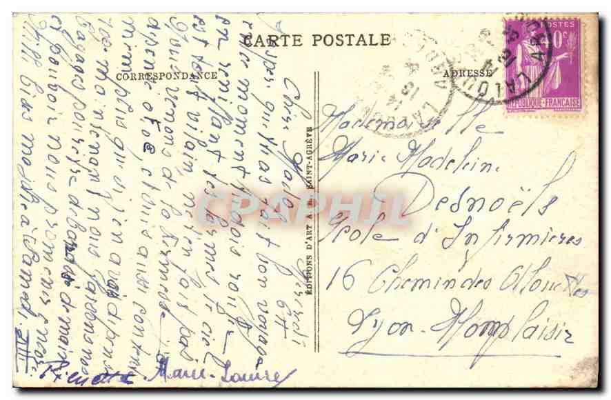 Lalouvesc (Ardèche) — Station estivale renommée à 1.050 m. d'alt. — Un coin reposant dans les bois du Mont Besset — Reverso