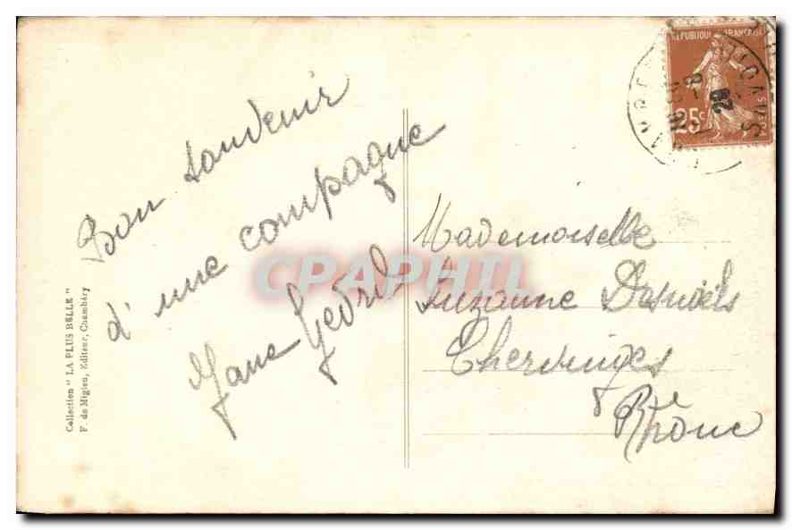 CPA Environs d'Aix les Bains Abbaye d'Hautecombe  — Rückseite