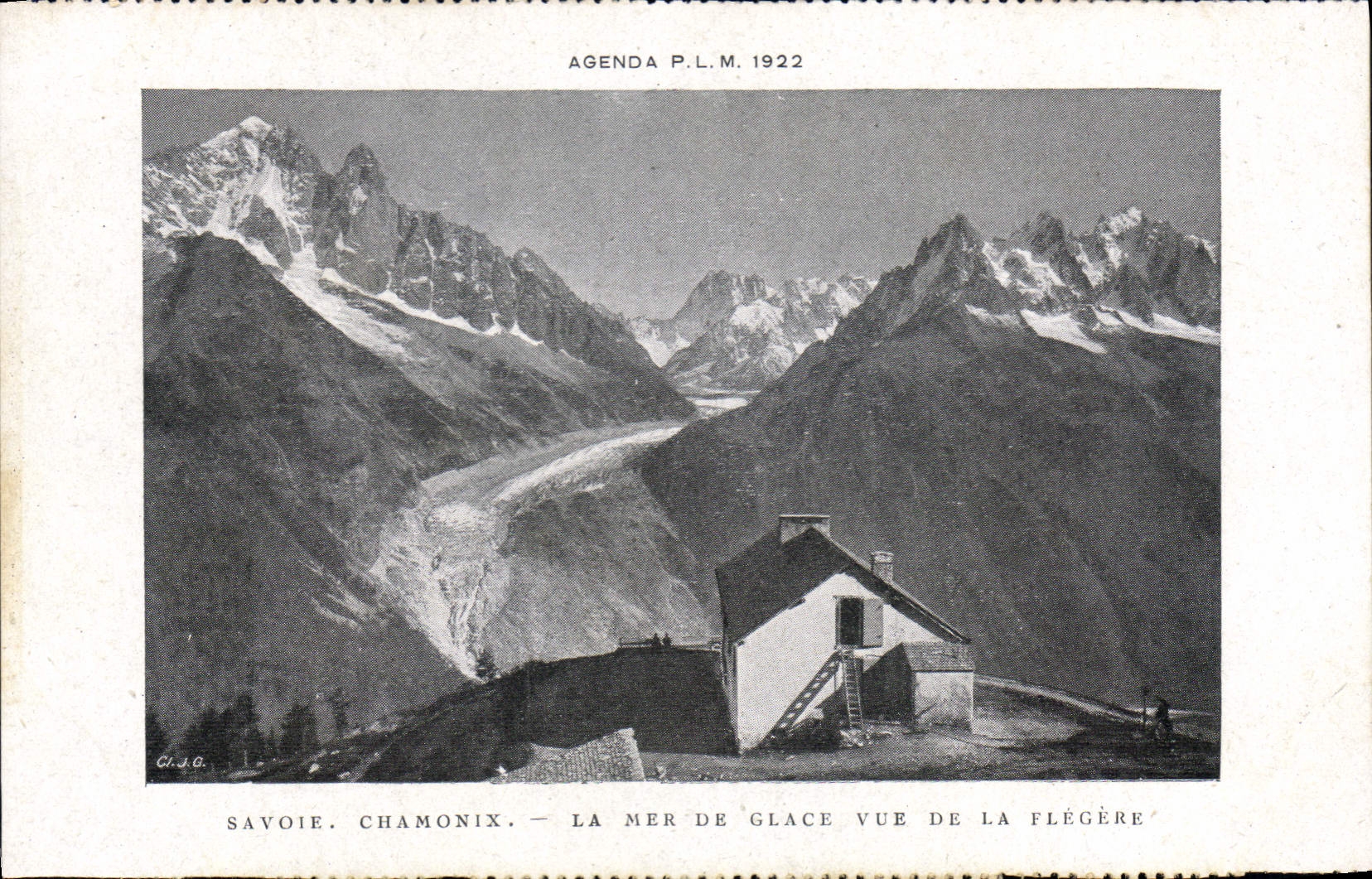 Savoie. Chamonix — La Mer de Glace vue de la Flégère — Agenda P.L.M. 1922