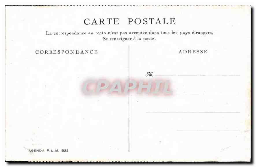 Savoie. Chamonix — La Mer de Glace vue de la Flégère — Agenda P.L.M. 1922 — Back