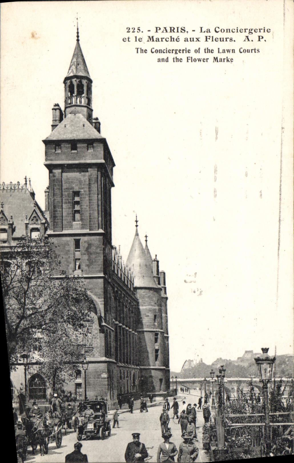 CPA Paris La Conciergerie et le Marche aux Fleurs 