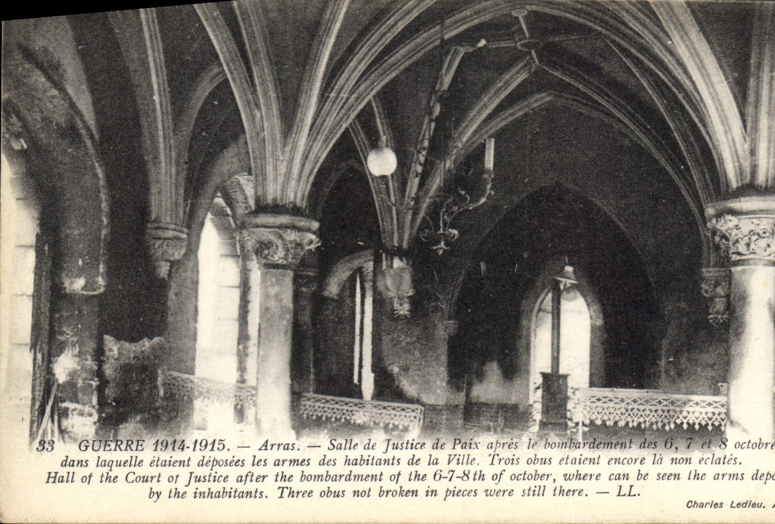 Arras — Salle de Justice de Paix après bombardement — Charles Ledleu, n°33