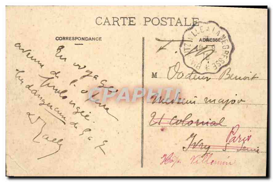 CPA Biarritz Le Casino de la Plage  — Verso