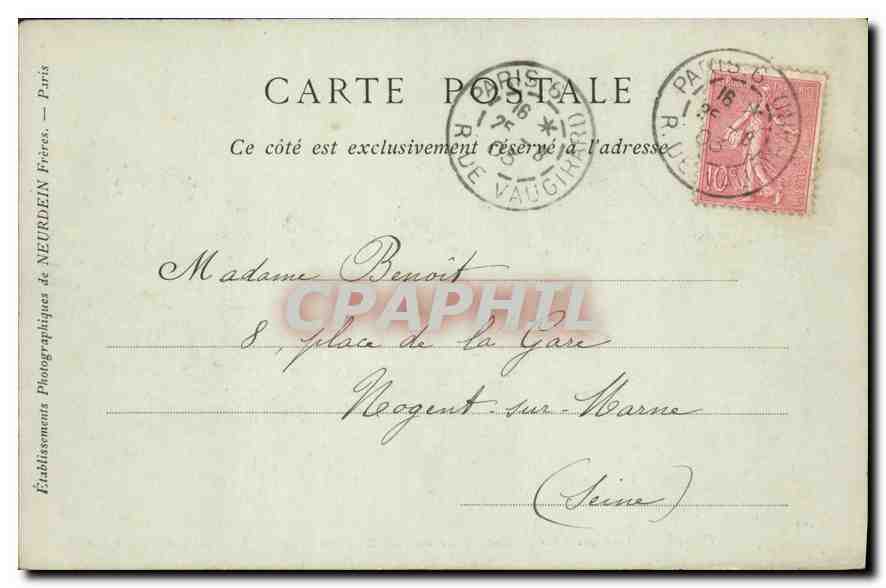 Paris — Perspective sur la Seine prise du Pont Solférino — Éditeur : Neurdein Frères — Reverso