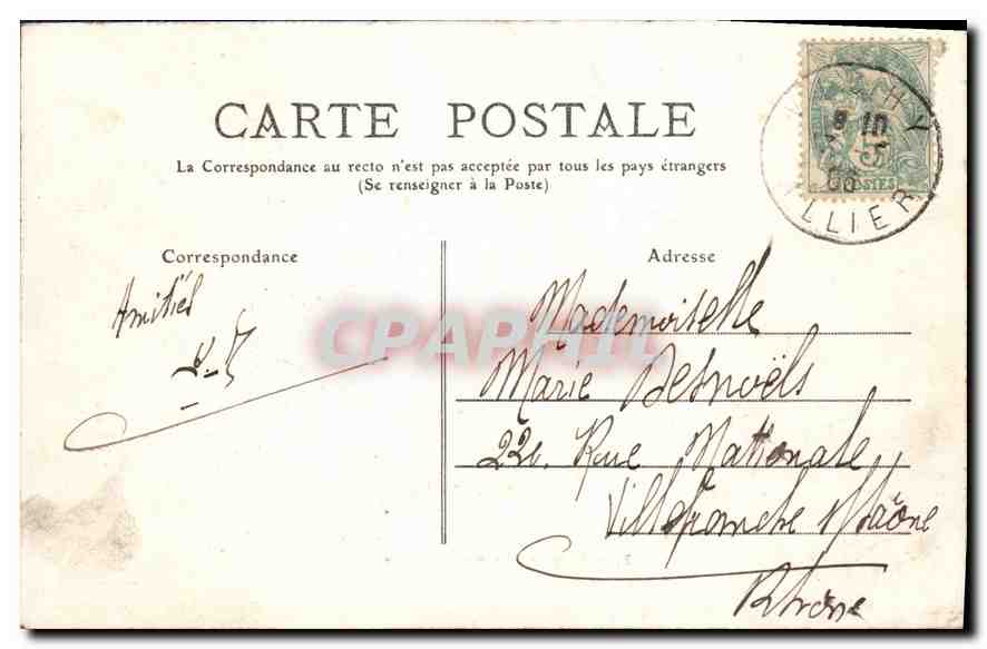 CPA Vichy Galeries Couvertes  — Rückseite