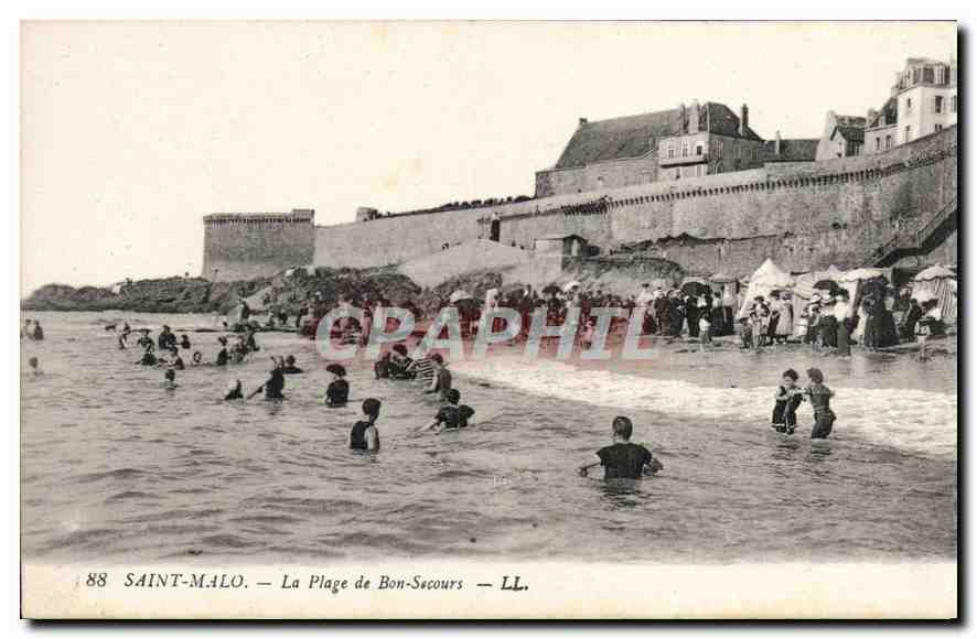Saint-Malo — La Plage de Bon-Secours — LL.