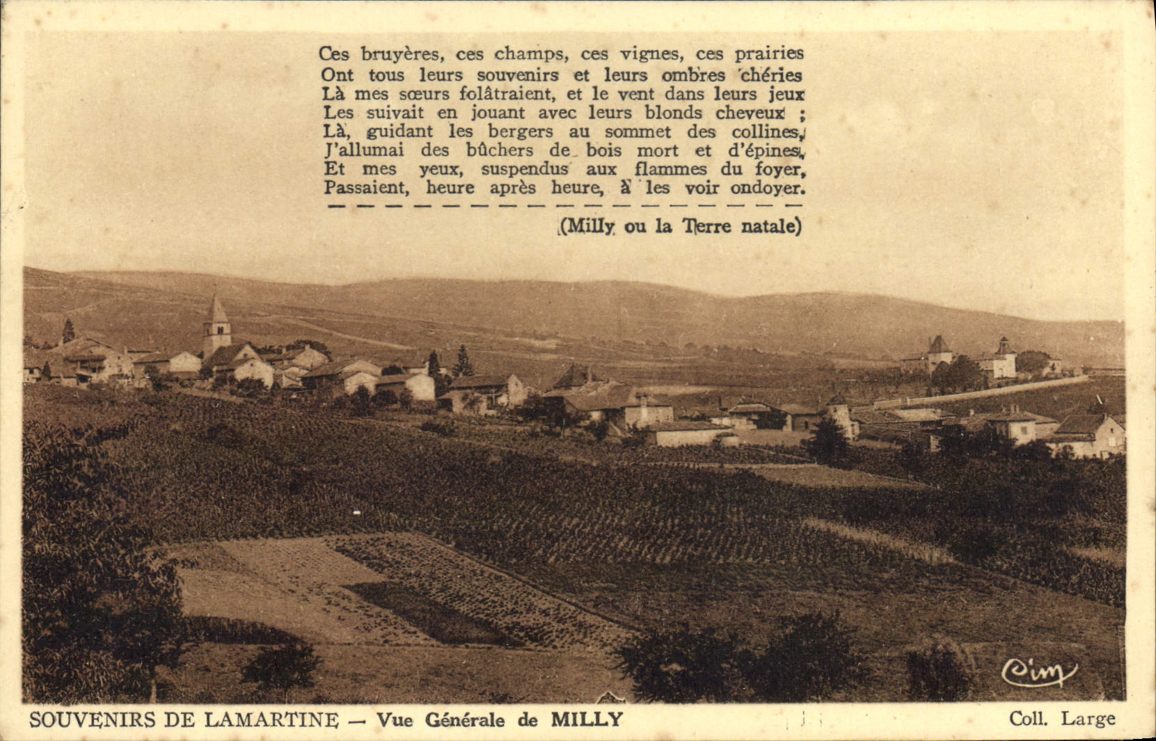 CPA Milly Lamartine Vue Generale de Milly 