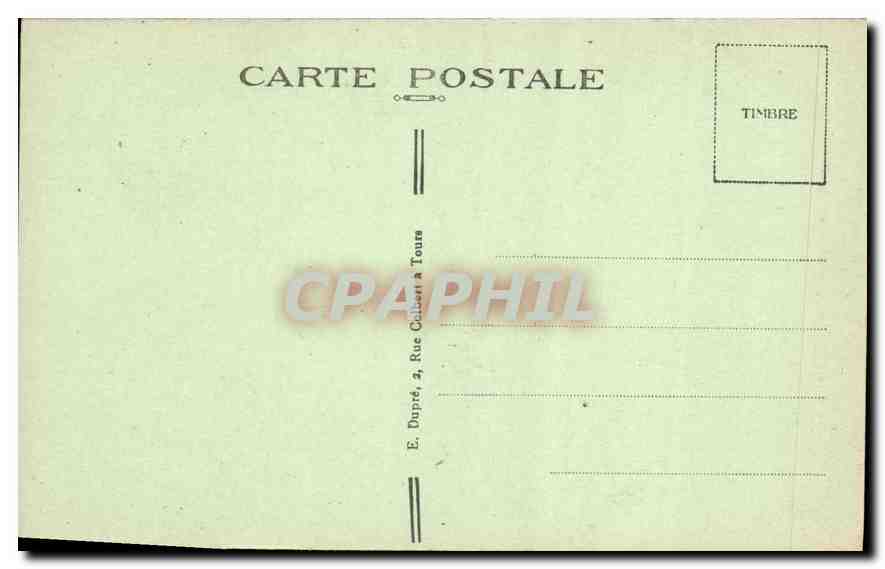 CPA Azay le Rideau I et L Chateau National  — Verso