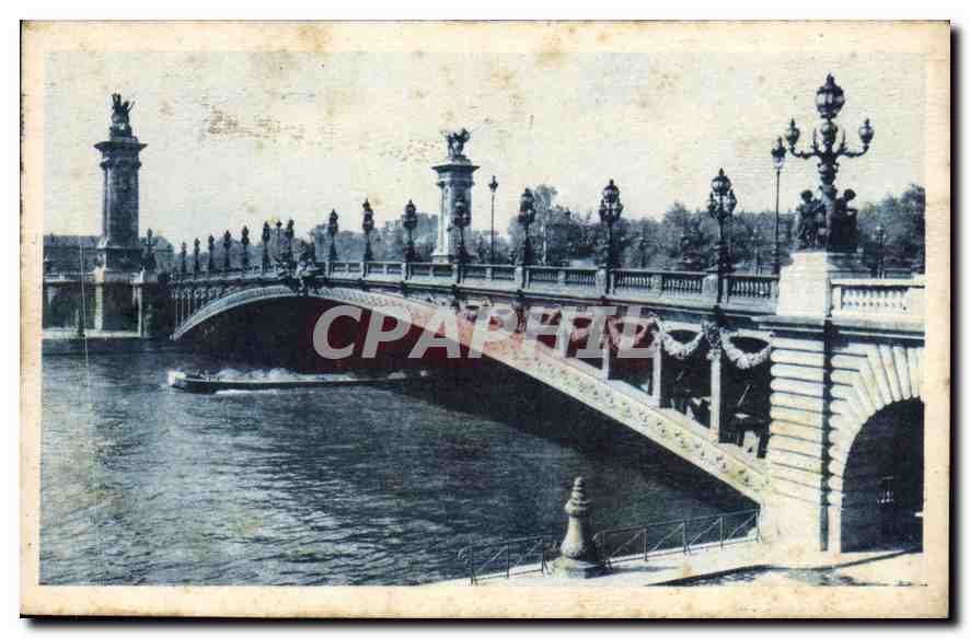 CPA Paris Pont Alexandre III Bridge 