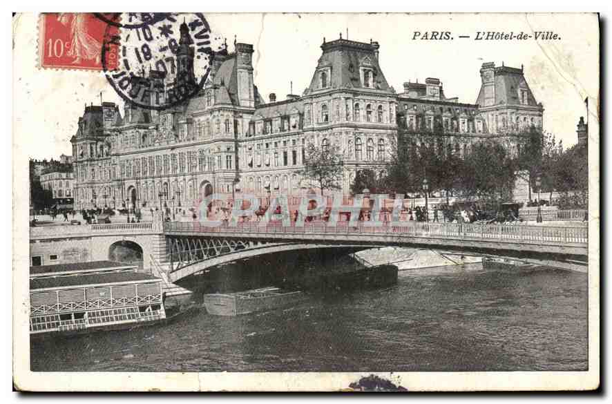 CPA Paris l'Hotel de Ville 