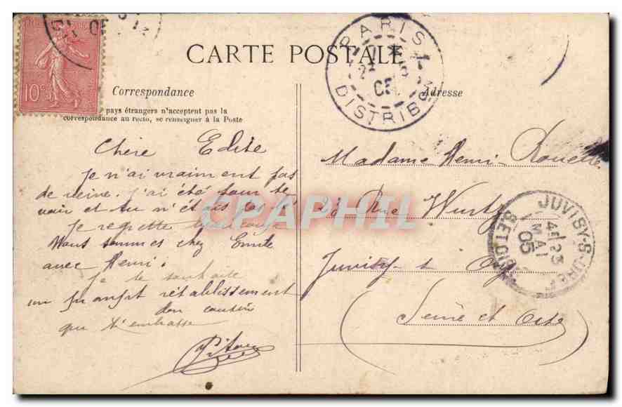 CPA Paris Avenue de la Grande Armee prise du pied de l'Arc de Tromphe  — Rückseite