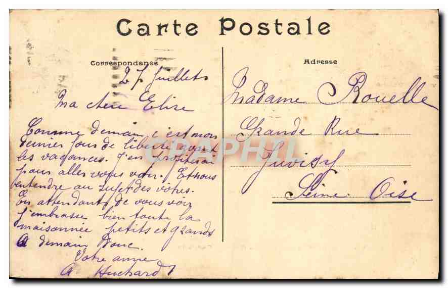 CPA Paris Bois de Boulogne La Grande Cascade  — Rückseite