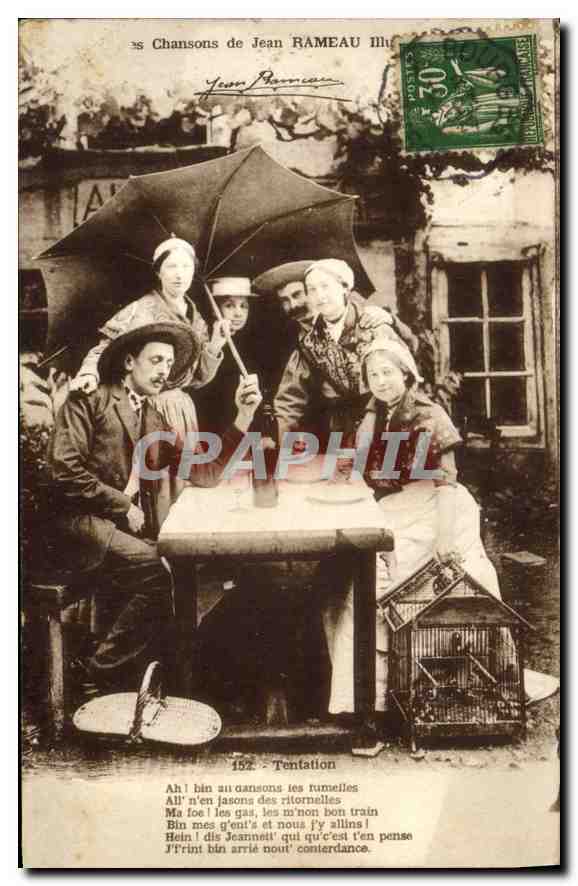 CPA Chansons de Jean Rameau Tentation Folklore