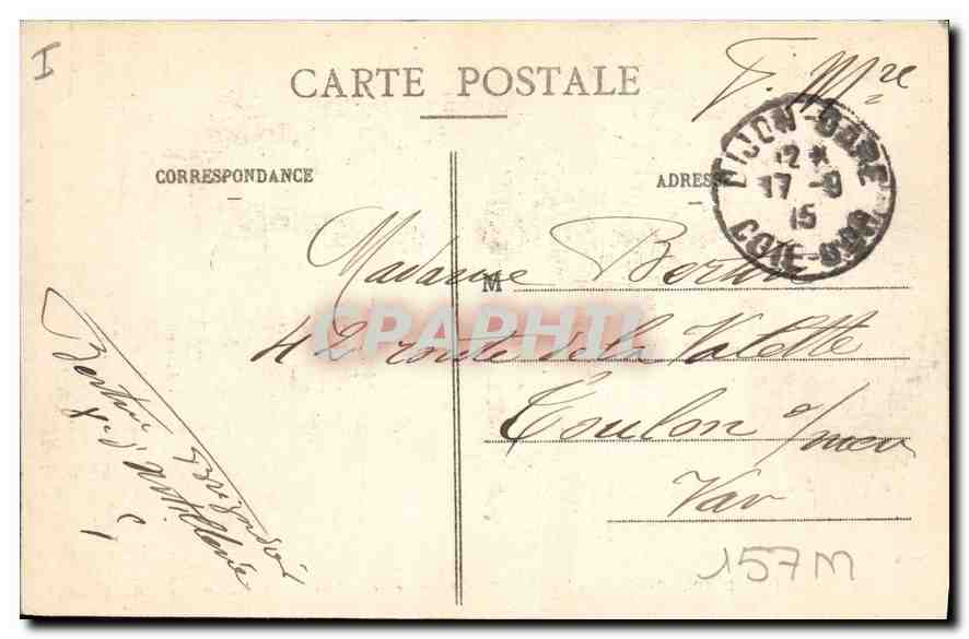 CPA Dijon Tombeau de Jean Sans Peur et Marguerite de Baviere  — Rückseite