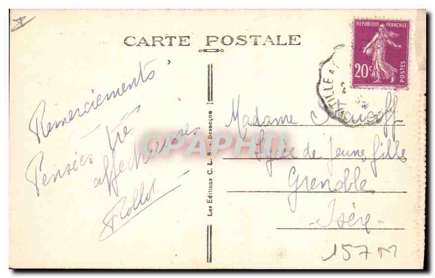 CPA Dijon Rond Pint du Parc Monument de la Victoire et du Souvenir  — Rückseite