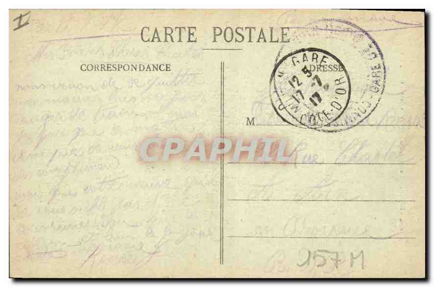 CPA Dijon Vue prise de l'Eglise St Jean  — Rückseite