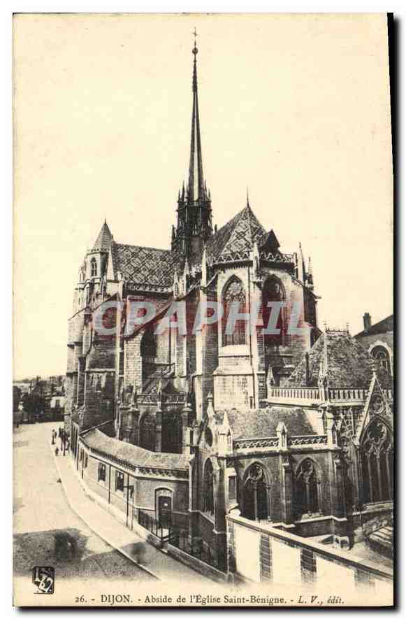 CPA Dijon Abside de l'Eglise Saint Benigne 