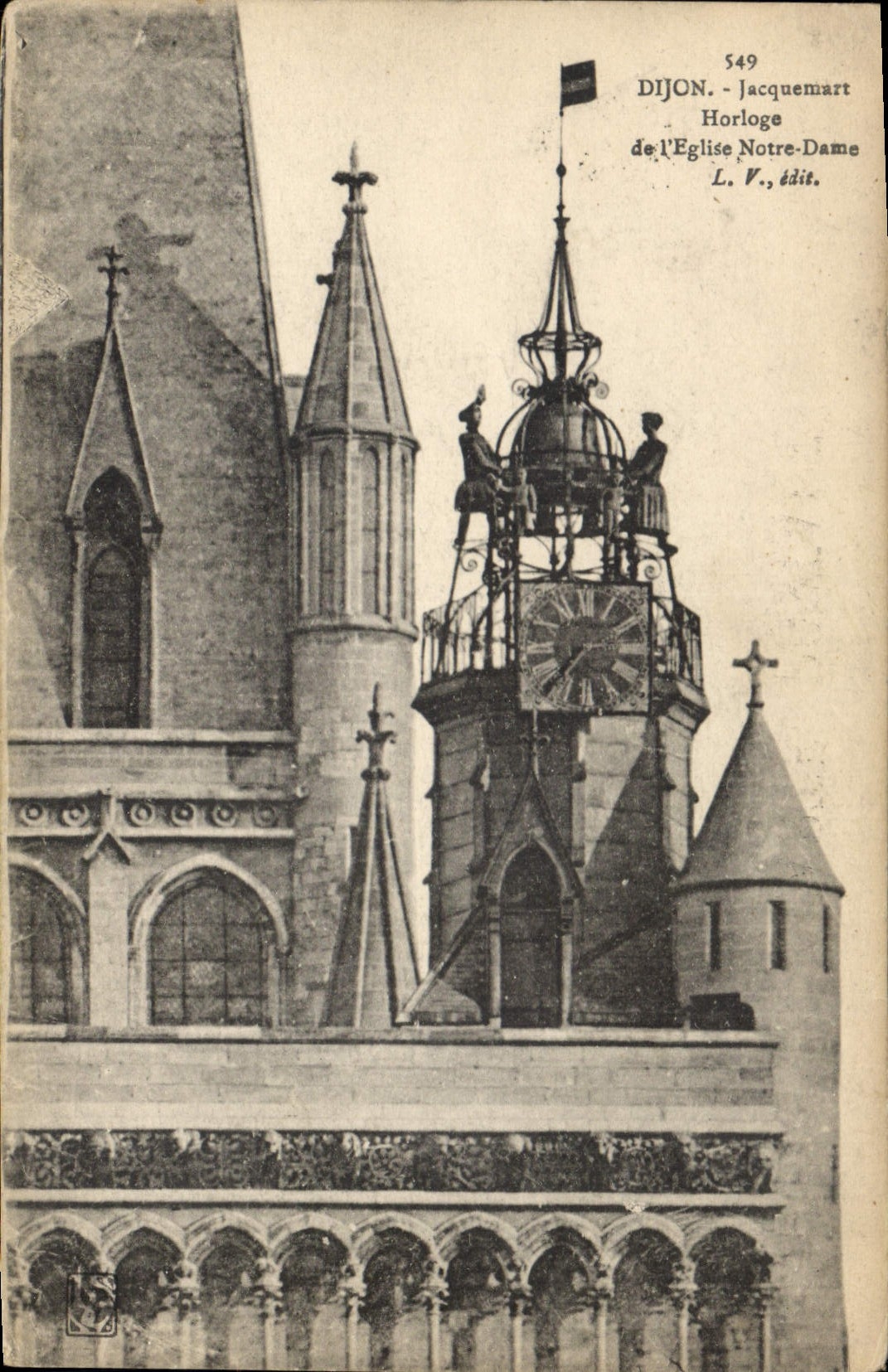 CPA Dijon Horloge de l'Eglise Notre Dame 