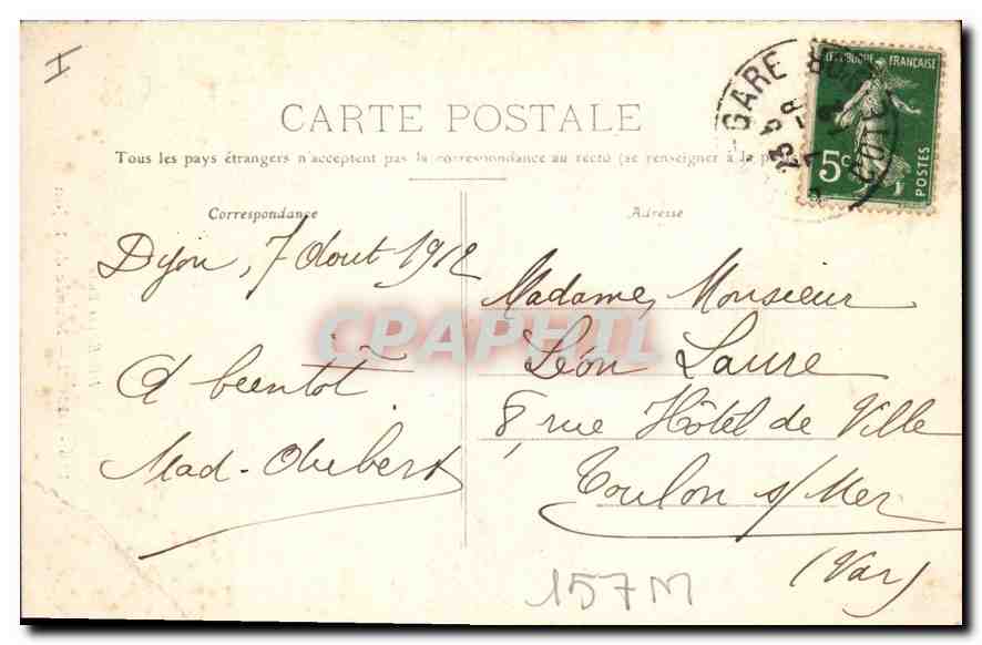 CPA Dijon Musee de Dijon  — Rückseite