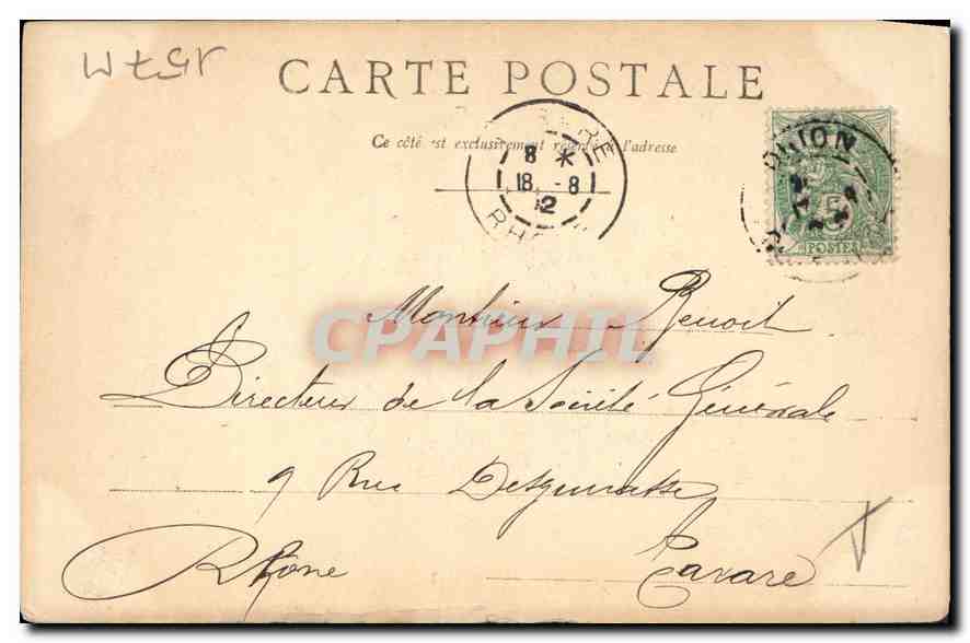 CPA Dijon porte Guillaume  — Rückseite