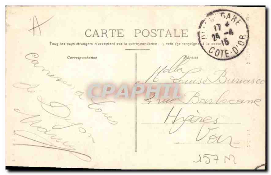 CPA Dijon eglise Notre Dame  — Verso