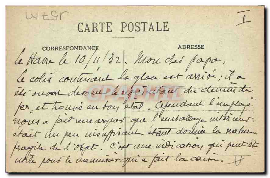CPA Dijon hotel de Vogue  — Rückseite