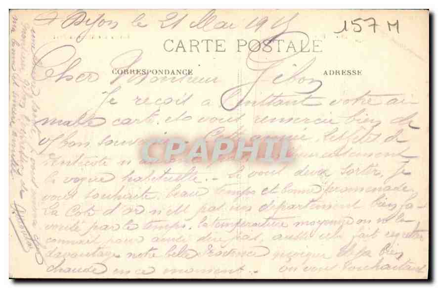 CPA Dijon entree des Allees du parc  — Rückseite