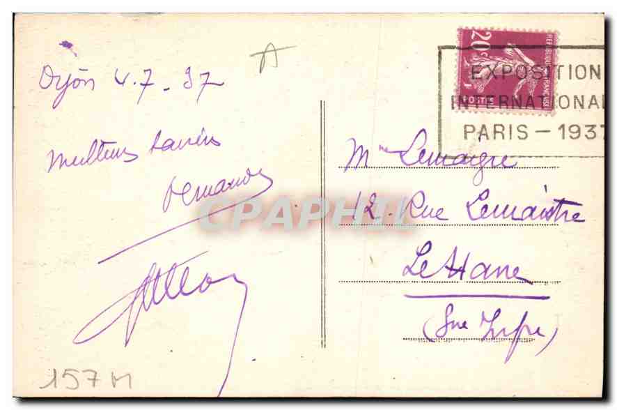CPA Dijon Cote d'Or les jardins de la place d'Arcy  — Rückseite