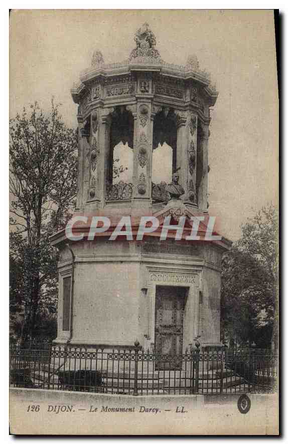 CPA Dijon le monument Darcy 