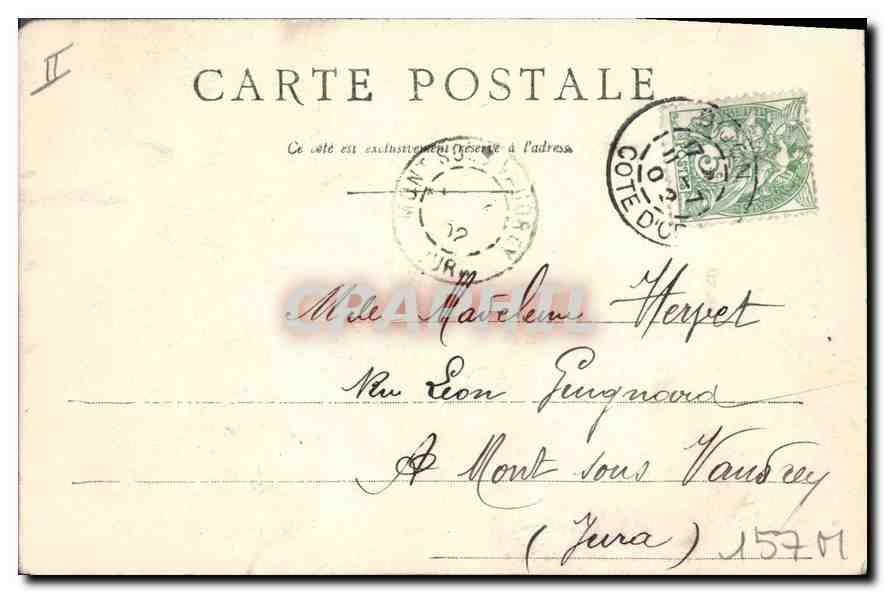 CPA Dijon entree des Allees du parc  — Rückseite