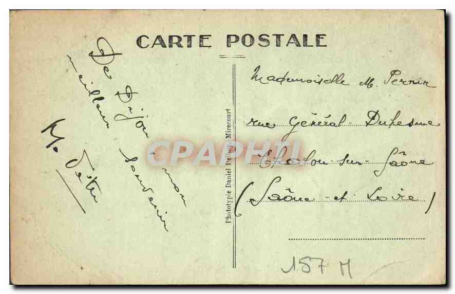 CPA Dijon place Emile Zola  — Rückseite