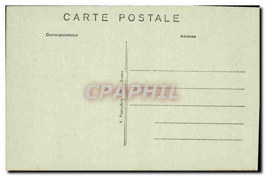 CPA Vendome L et Ch la place de la Republique et le clocher de l'eglise de la Trinite Cafe du Lion d — Rückseite
