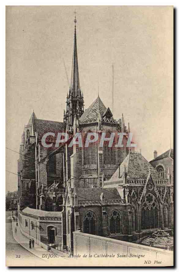 CPA Dijon Abside de la cathedrale Saint Benigne 