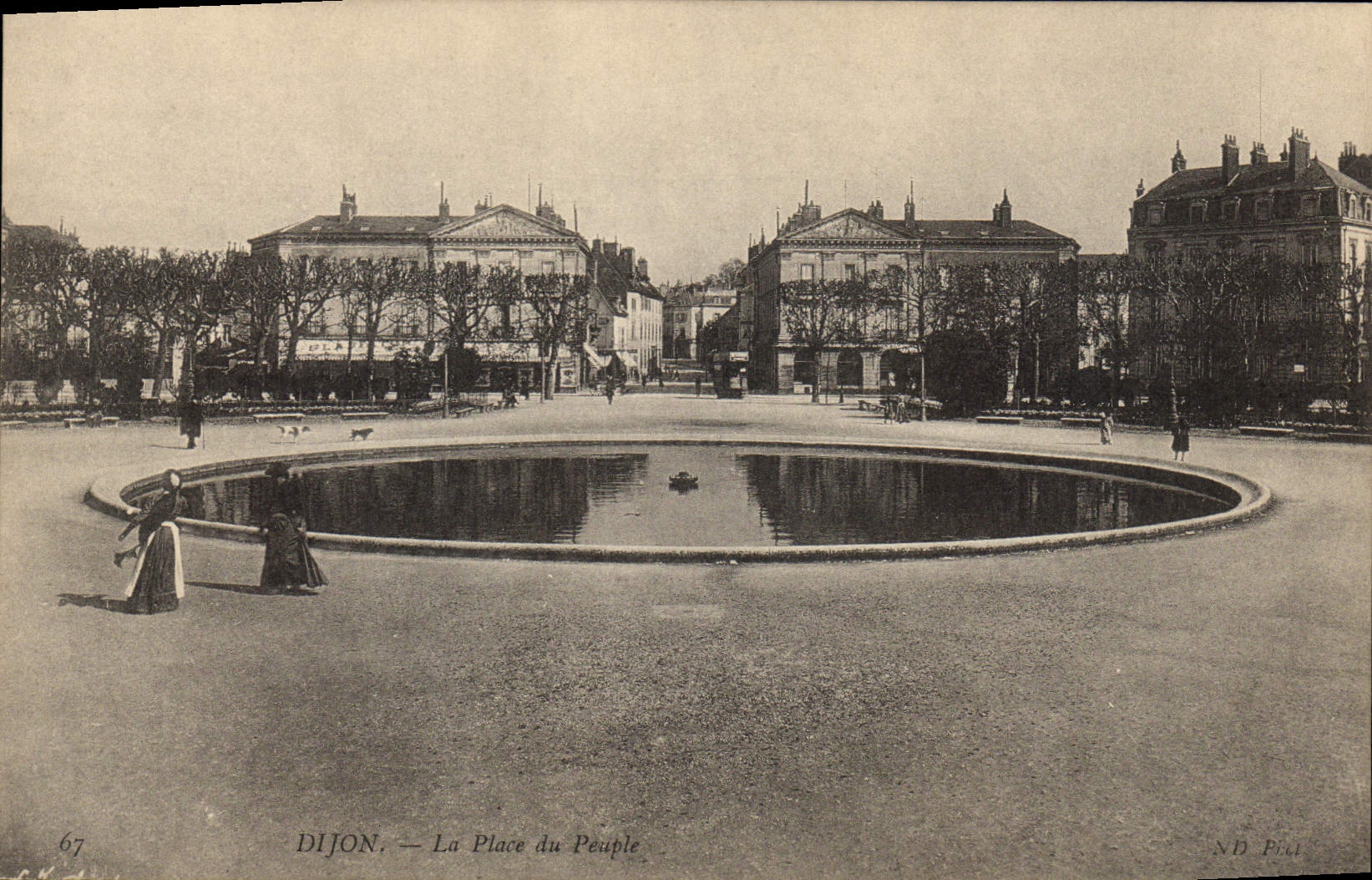 CPA Dijon la place du Peuple 